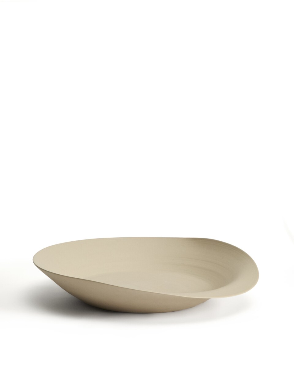 Ebenor beige ceramic centerpiece Ã 53 cm
